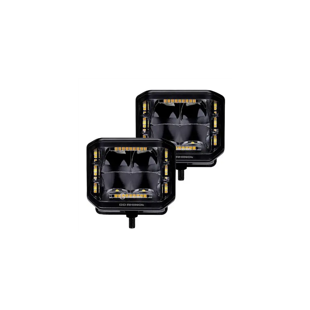 Blackout Combo Series 4" x 3" LED Spot Lights w/ Amber LEDs - GOR750700322SCS